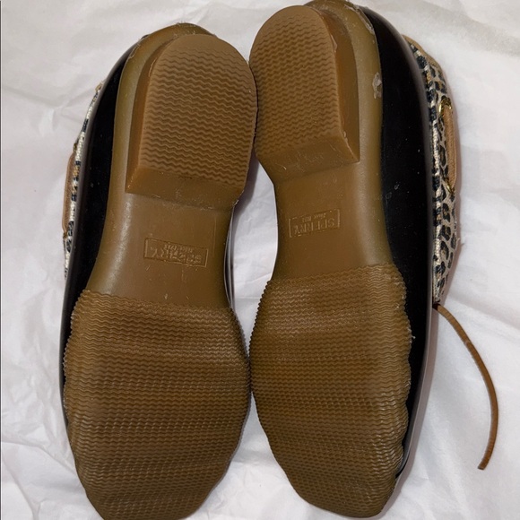 Sperry animal / cheetah Print waterproof Duck Shoes sz 6 1/2 rain boot winter - Picture 6 of 8